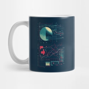 Day trading candle stick graph dashboard Mug